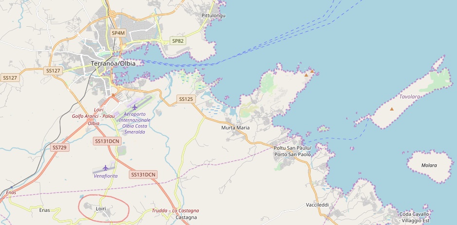 map_of_Loiri_Porto_San_Paolo_from_Olbia.
